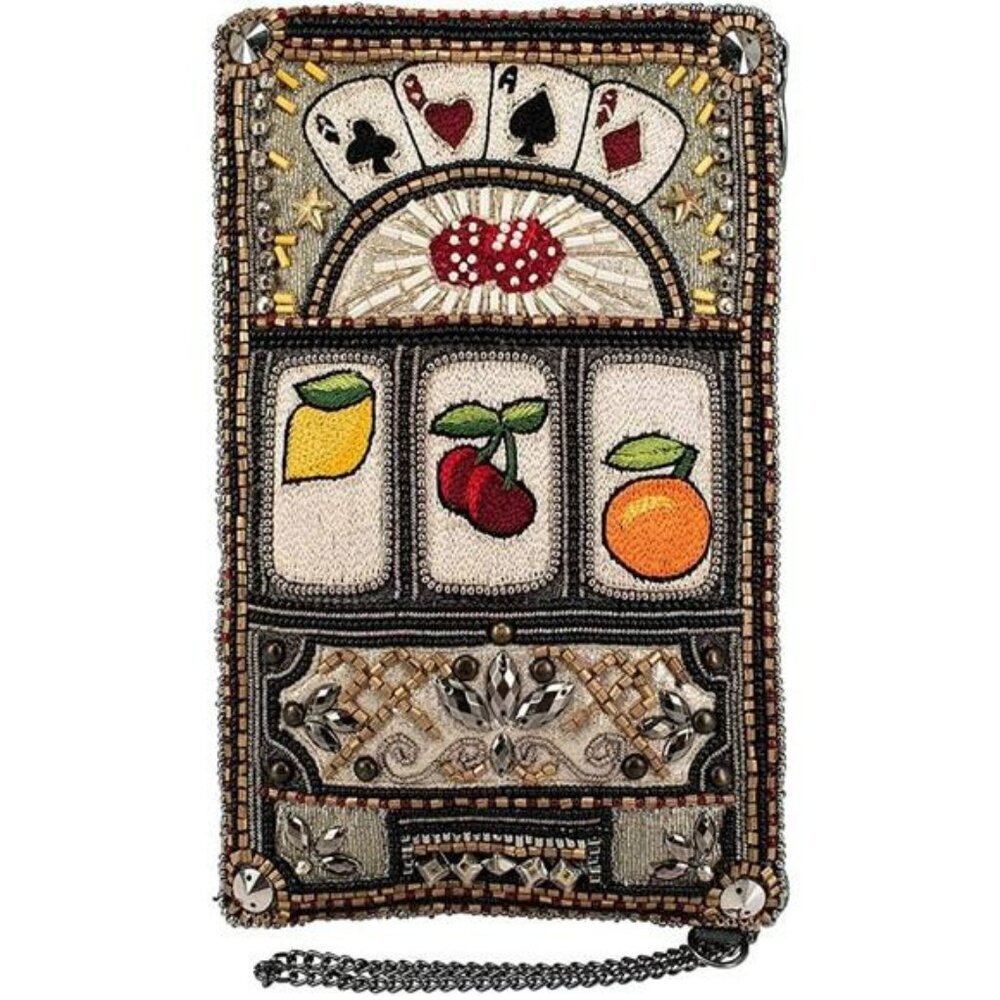 Beaded Crossbody Cell Phone Bag Evening Clutch Purse Adjustable Strap Party